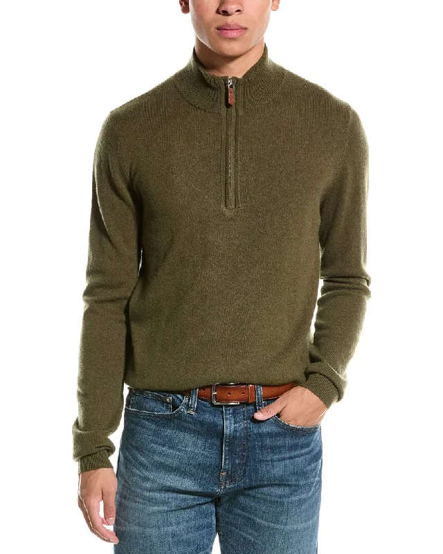 Men's Fuzzy Mohair - Blend Sweater in Light Pink for a Soft and Stylish LookKier+J Wool & Cashmere-Blend 1/4-Zip Mock Sweater Men's Fuzzy Mohair - Blend Sweater in Light Pink for a Soft and Stylish LookKier+J Wool & Cashmere-Blend 1/4-Zip Mock Sweater