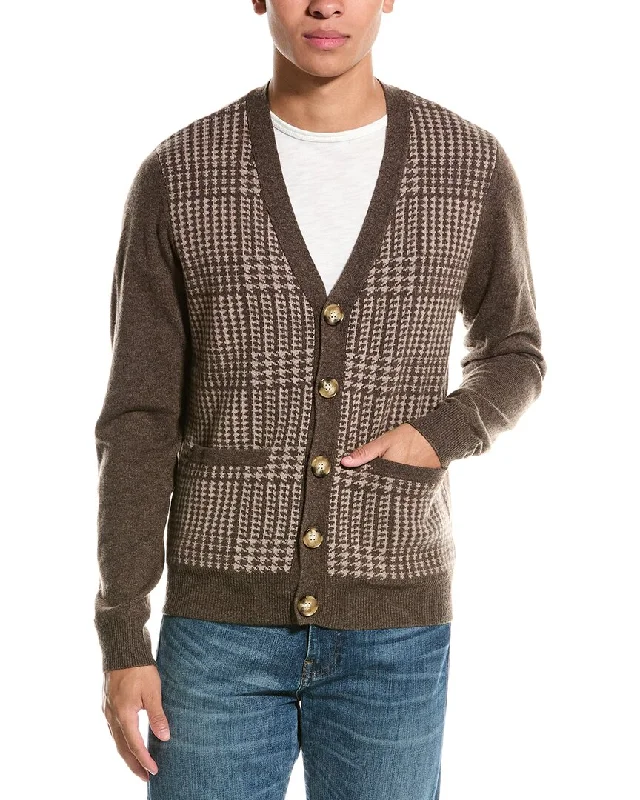 Plus Size Men's Distressed Denim - Look Sweater in Blue for a Trendy and Edgy StyleKier+J Wool & Cashmere-Blend Cardigan Plus Size Men's Distressed Denim - Look Sweater in Blue for a Trendy and Edgy StyleKier+J Wool & Cashmere-Blend Cardigan