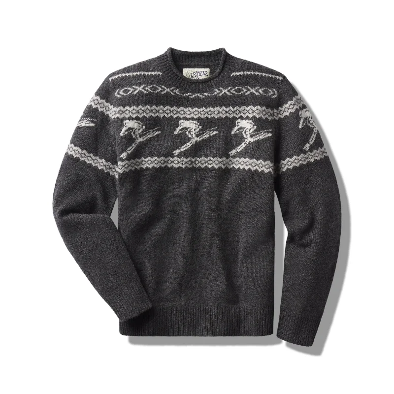 Plus Size Men's V - Neck Cashmere - Blend Sweater in Navy with Ribbed Trim for a Classic StyleRetro Ski Roll neck - Charcoal White Plus Size Men's V - Neck Cashmere - Blend Sweater in Navy with Ribbed Trim for a Classic StyleRetro Ski Roll neck - Charcoal White