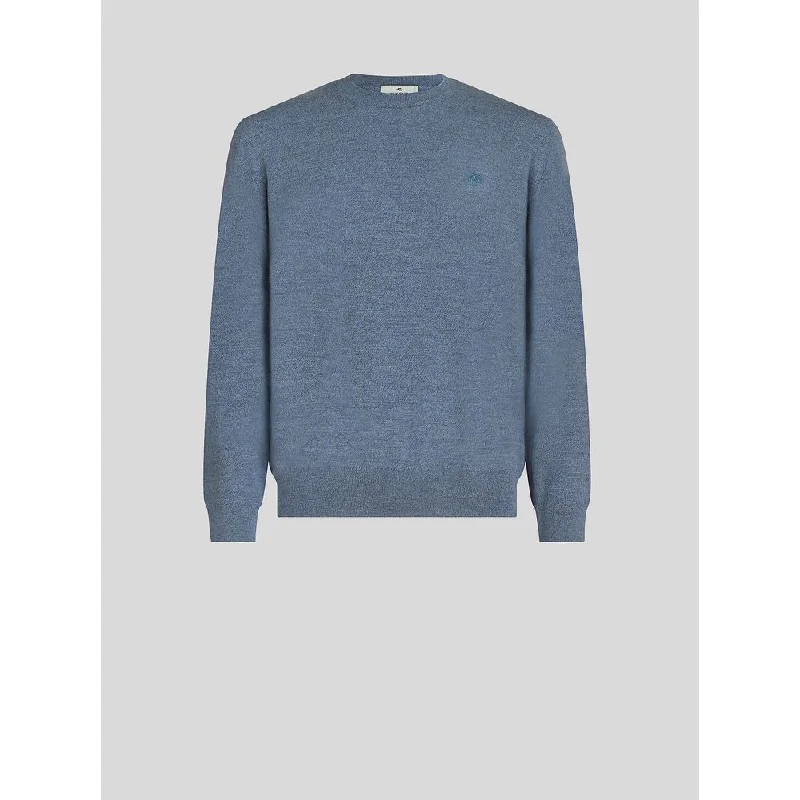 Plus Size Men's Pocket - Detail Sweater in Olive Green for a Practical and Fashionable Everyday WearROUND NECK WOOL JUMPER Plus Size Men's Pocket - Detail Sweater in Olive Green for a Practical and Fashionable Everyday WearROUND NECK WOOL JUMPER