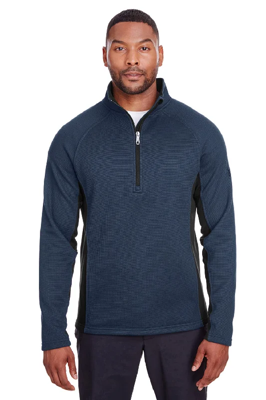 Men's Jacquard Patterned Wool - Acrylic Sweater in Purple for a Sophisticated Autumn OutfitSpyder Mens Constant 1/4 Zip Sweater - Frontier Blue Men's Jacquard Patterned Wool - Acrylic Sweater in Purple for a Sophisticated Autumn OutfitSpyder Mens Constant 1/4 Zip Sweater - Frontier Blue