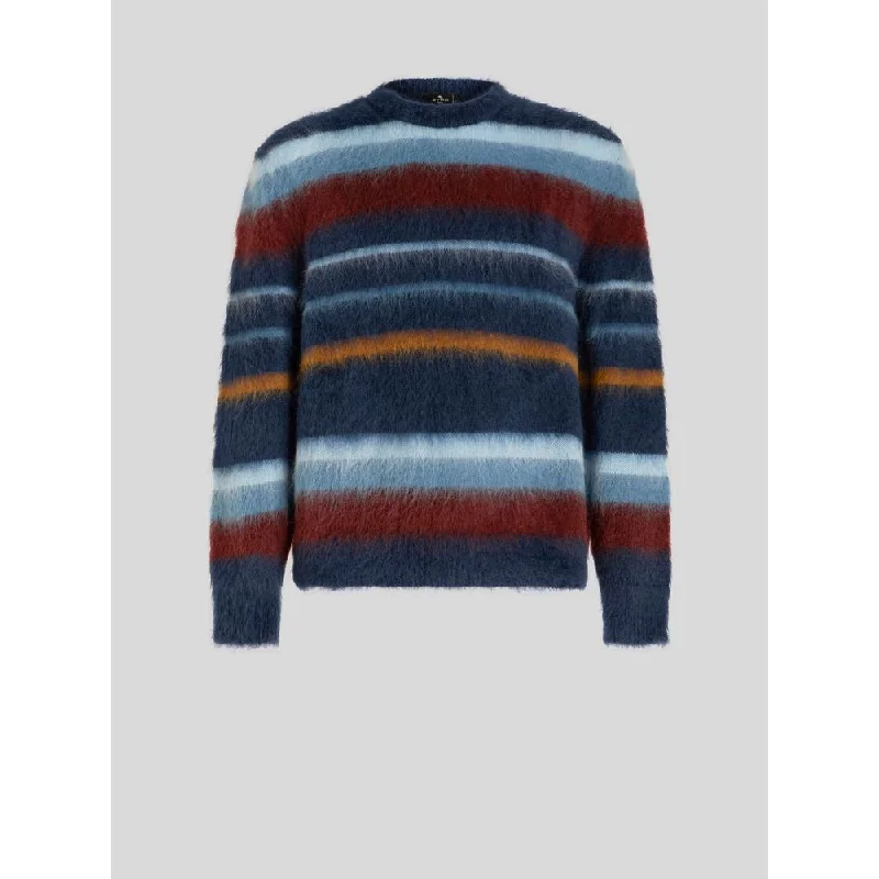 Men's Cable - Knit Sweater Dress in Gray for a Unique and Comfortable One - Piece OptionSTRIPED ROUND NECK JUMPER Men's Cable - Knit Sweater Dress in Gray for a Unique and Comfortable One - Piece OptionSTRIPED ROUND NECK JUMPER