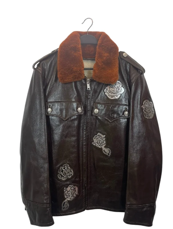 Men coats with a drawstring waist for a customizable fitCalvin Klein 205W39NYC/Jacket/38/Leather/BRW/ROSES ALL OVER