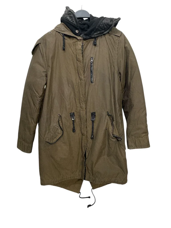 Long - line men coats reaching below the knee for maximum coverageMACKAGE///Jacket/S/Nylon/KHK/Plain/M [Designers] Essentials/