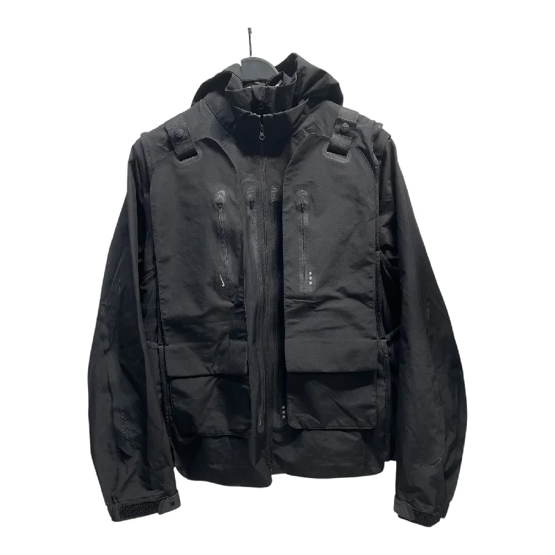 Men coats with a stand - up collar for a sleek and modern lookNIKE/Windbreaker/M/Nylon/BLK/ Men coats with a stand - up collar for a sleek and modern lookNIKE/Windbreaker/M/Nylon/BLK/