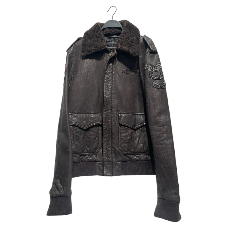 Stylish men coats with a double - breasted design for a formal lookTRUE RELIGION/Leather Jkt/Leather/BRW/Graphic/True Religion Back Graphic Stylish men coats with a double - breasted design for a formal lookTRUE RELIGION/Leather Jkt/Leather/BRW/Graphic/True Religion Back Graphic