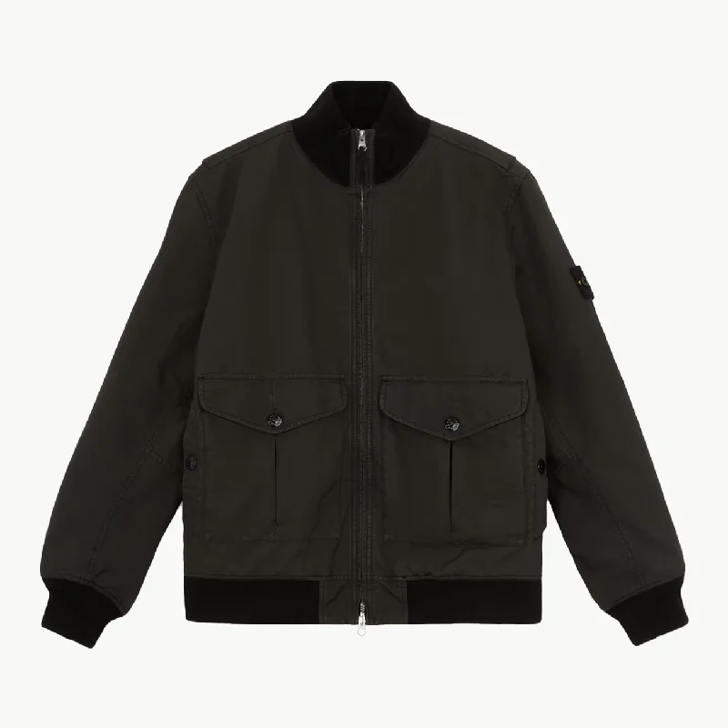 Men coats with a detachable faux - fur collar for a trendy and warm touchJacket Bomber Anti-Drop Zip Through Patch - Lead Grey 6281 Men coats with a detachable faux - fur collar for a trendy and warm touchJacket Bomber Anti-Drop Zip Through Patch - Lead Grey 6281