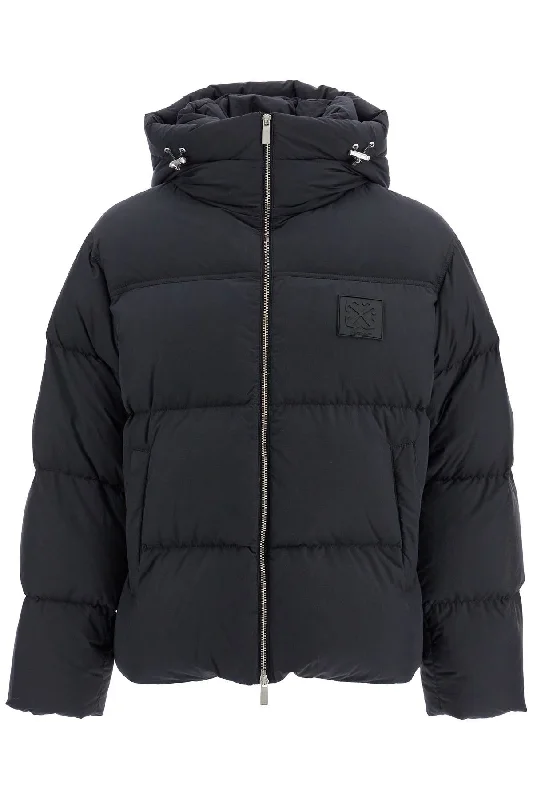 Men coats made from recycled materials for an eco - friendly choiceOff- Men's "Down Jacket With Logo Patch Men coats made from recycled materials for an eco - friendly choiceOff- Men's "Down Jacket With Logo Patch