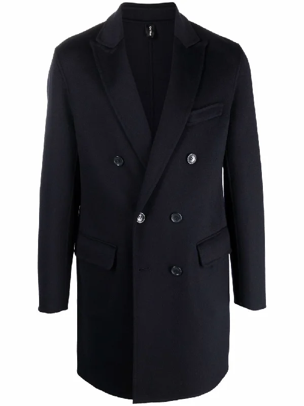 Men coats with a stand - up collar for a sleek and modern lookPaltò Men's Coats blue Men coats with a stand - up collar for a sleek and modern lookPaltò Men's Coats blue