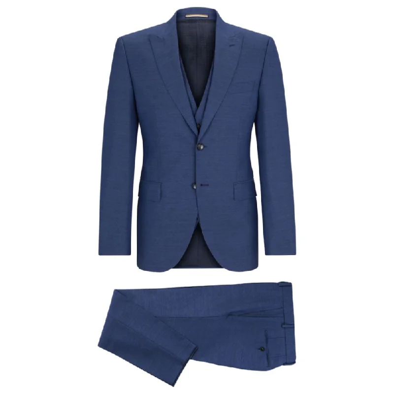 Men coats with a hooded design for added protection against the elementsRegular-fit three-piece suit in melange virgin wool Men coats with a hooded design for added protection against the elementsRegular-fit three-piece suit in melange virgin wool
