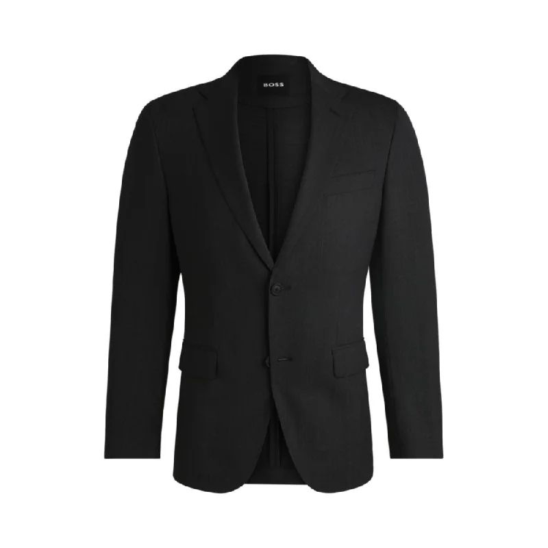 Men coats with a water - resistant finish for light rain and splashesSlim-fit suit in micro-patterned performance-stretch wool Men coats with a water - resistant finish for light rain and splashesSlim-fit suit in micro-patterned performance-stretch wool