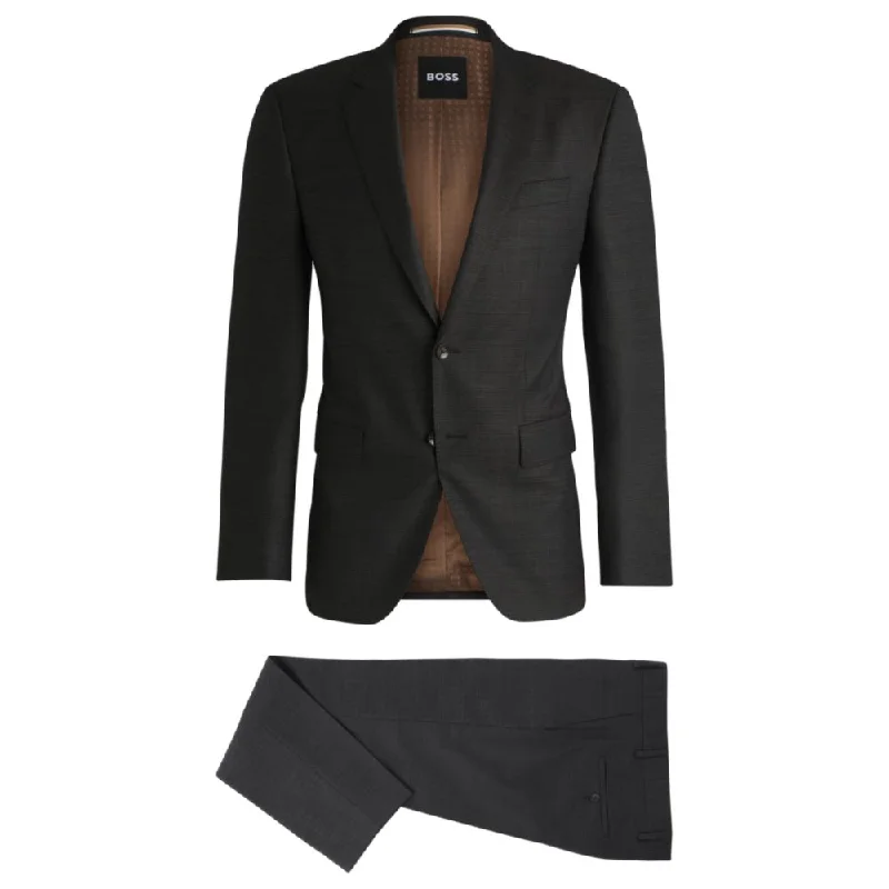 Men coats with multiple inner pockets for convenient storage of essentialsSlim-fit suit in micro-patterned stretch wool Men coats with multiple inner pockets for convenient storage of essentialsSlim-fit suit in micro-patterned stretch wool