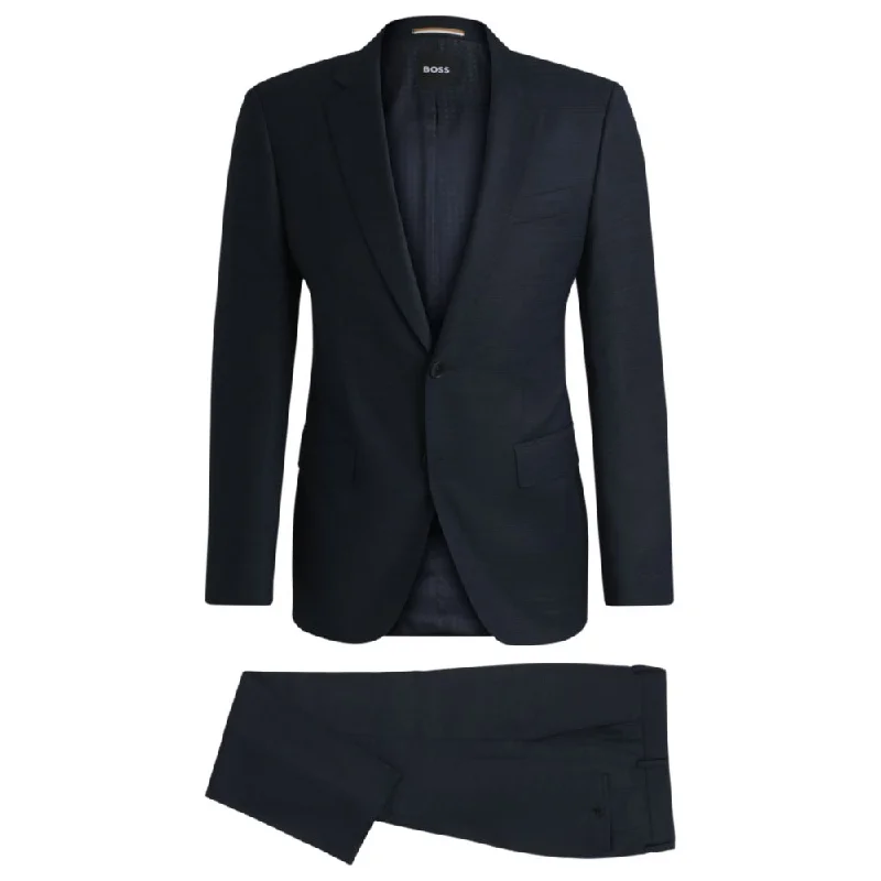 Men coats with a drawstring waist for a customizable fitSlim-fit suit in micro-patterned stretch wool Men coats with a drawstring waist for a customizable fitSlim-fit suit in micro-patterned stretch wool