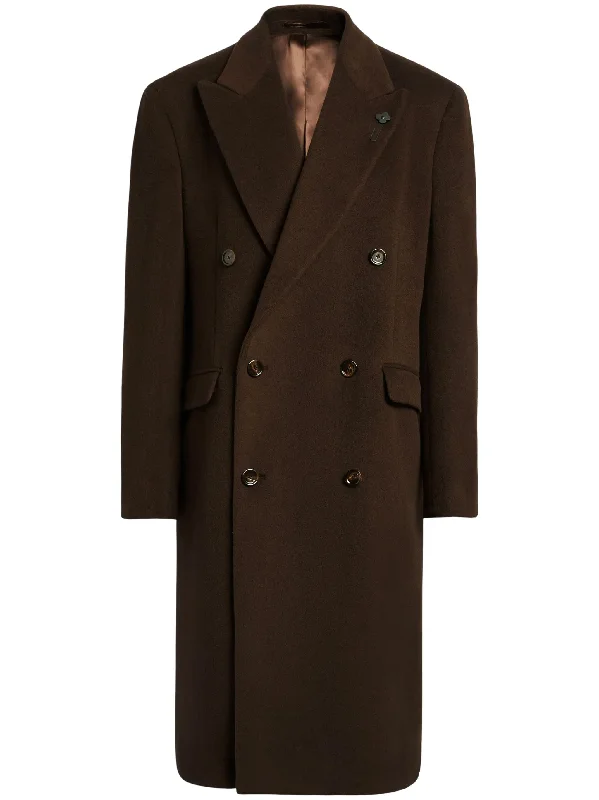 Virgin Wool Double-Breasted Coat