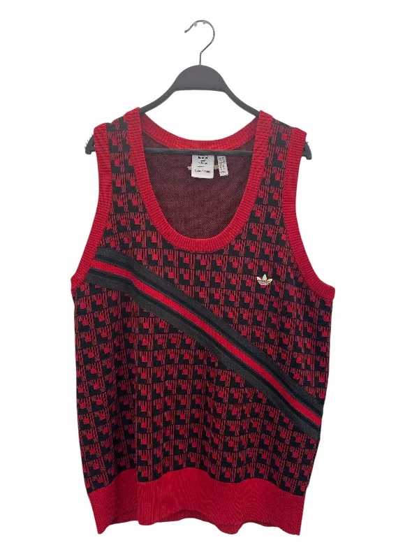 Patterned men waistcoats with floral prints for a stylish twistWALES BONNER/Vest/XL/Monogram/Cotton/RED/ADIDAS RIBBED VEST Patterned men waistcoats with floral prints for a stylish twistWALES BONNER/Vest/XL/Monogram/Cotton/RED/ADIDAS RIBBED VEST