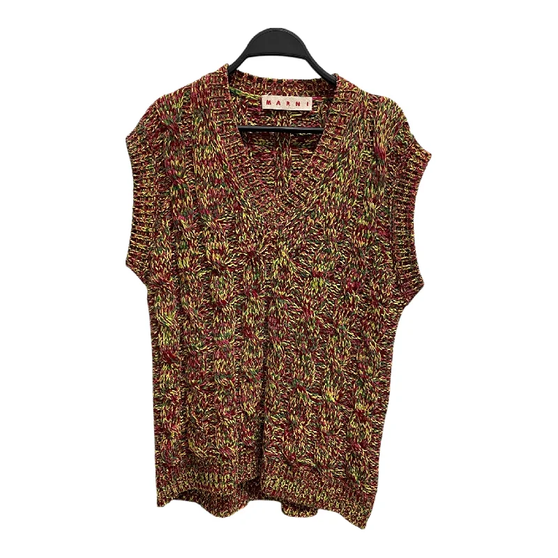 Men waistcoats with a removable lining for added versatilityMARNI/HeavyKnit Vest/M/Cotton/MLT/ Men waistcoats with a removable lining for added versatilityMARNI/HeavyKnit Vest/M/Cotton/MLT/