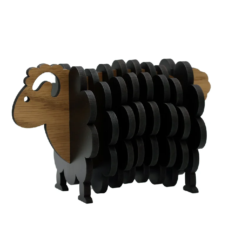 Leather men vest with studded details for a biker lookBlack Sheep Coaster Set