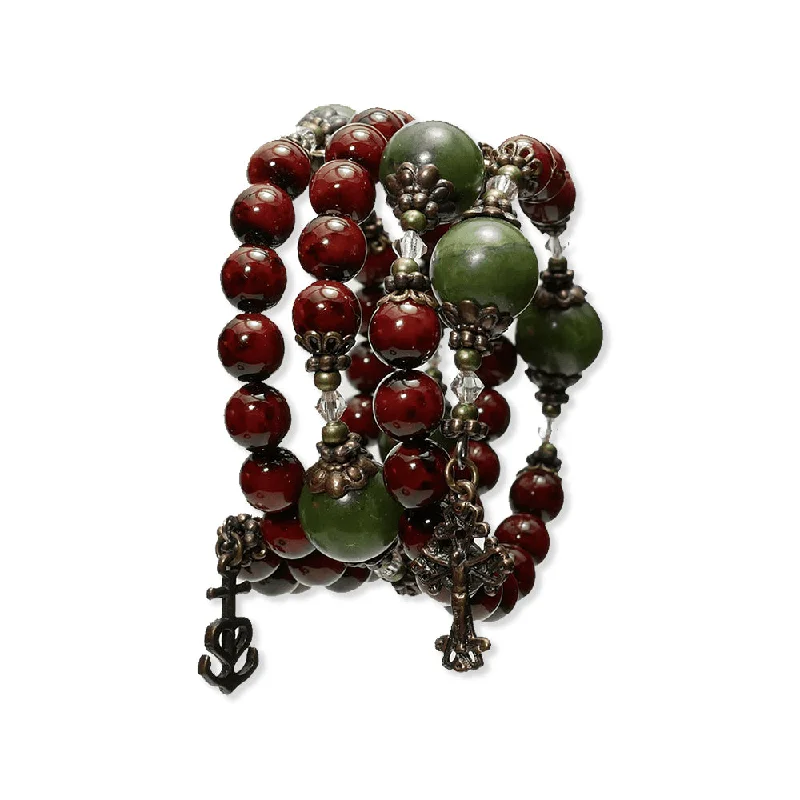 Men waistcoats with a removable lining for added versatilityConnemara Marble Coil Rosary Bracelet Men waistcoats with a removable lining for added versatilityConnemara Marble Coil Rosary Bracelet