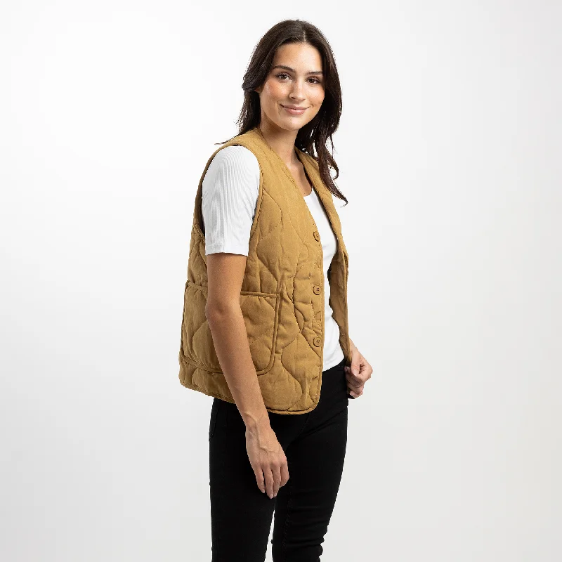 Lightweight men vest made from recycled materials for eco - conscious consumersDark Khaki Unisex Quilted Vest Lightweight men vest made from recycled materials for eco - conscious consumersDark Khaki Unisex Quilted Vest