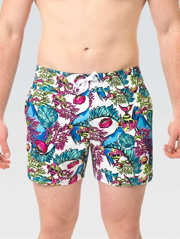 Men's Designer Brand Swim Shorts with Signature Logos for a Stylish Poolside AppearanceDolfin Men's 5" Swim Trunk- Coral Reef Men's Designer Brand Swim Shorts with Signature Logos for a Stylish Poolside AppearanceDolfin Men's 5" Swim Trunk- Coral Reef