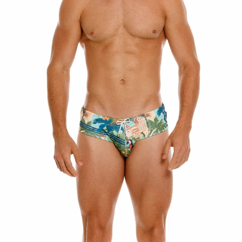 Men's Swim Shorts with Custom - Printed Graphics for a Personalized and Unique StyleJOR Casablanca swim brief green Men's Swim Shorts with Custom - Printed Graphics for a Personalized and Unique StyleJOR Casablanca swim brief green