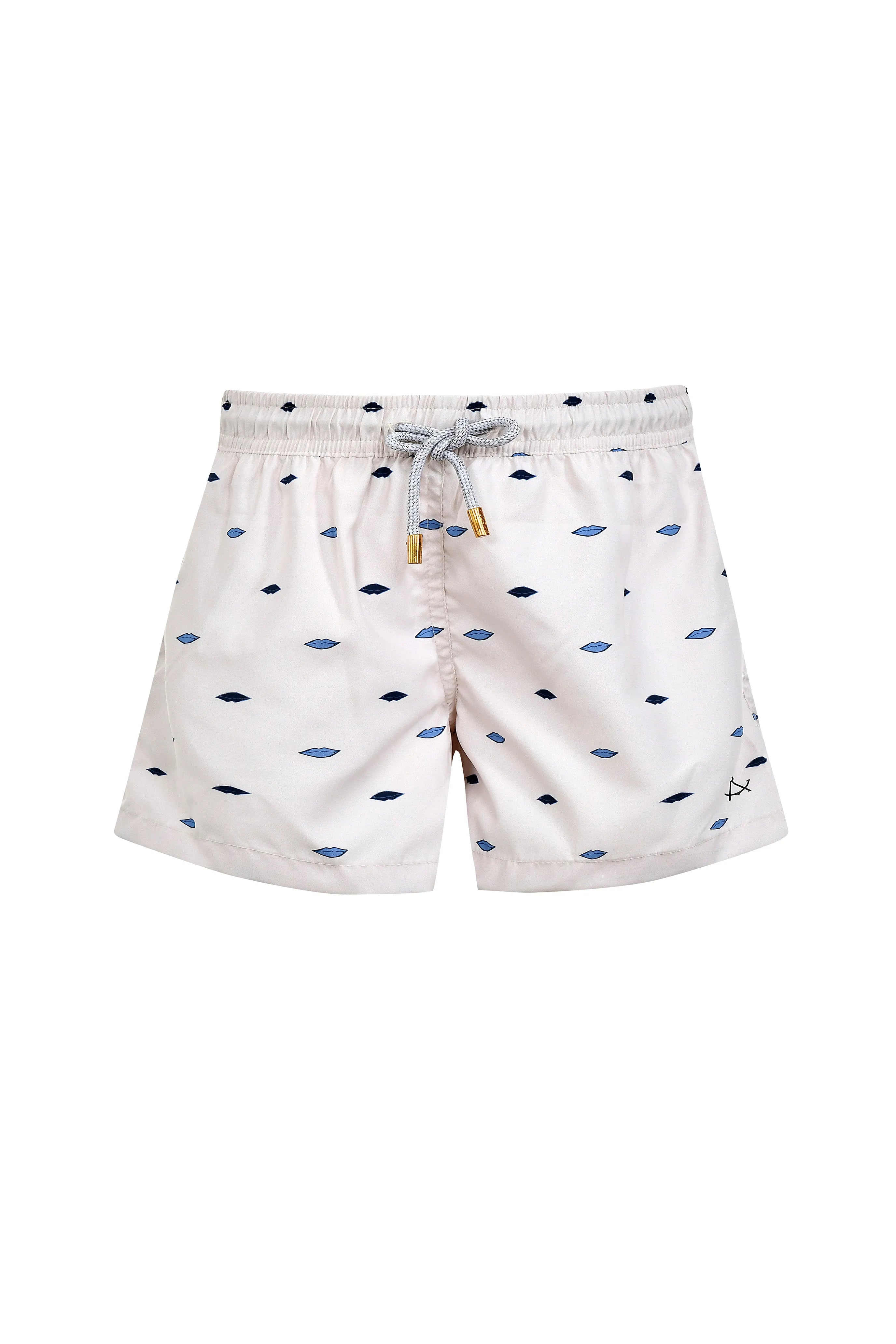 Men's Swim Shorts with Built - in Sunscreen Fabric for Added Sun ProtectionMini Kissable Lips Trunk Men's Swim Shorts with Built - in Sunscreen Fabric for Added Sun ProtectionMini Kissable Lips Trunk