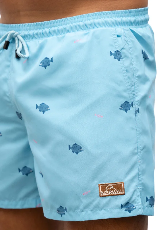 Men's Swim Shorts with Padded Seats for Added Comfort during Long Beach DaysPiranha