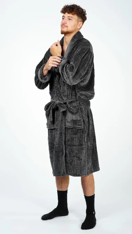 Men's robes for formal occasions​Robe de chambre Wanted Cable Grise