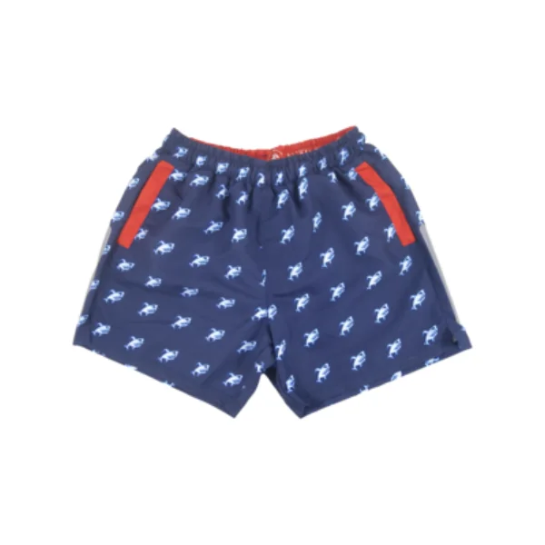 Robot Shark Swim Trunks | Navy