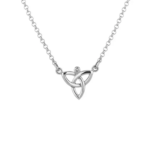 S/sil + Diamond Trinity Necklet