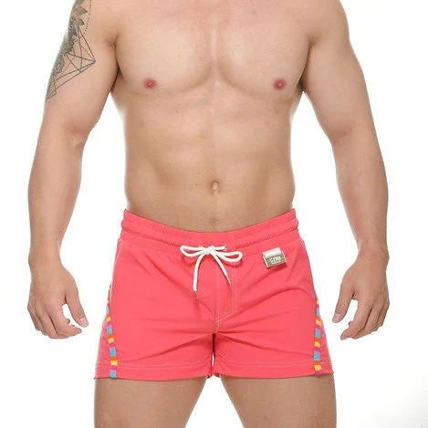 STUD Zeke 4" swim beach short pink