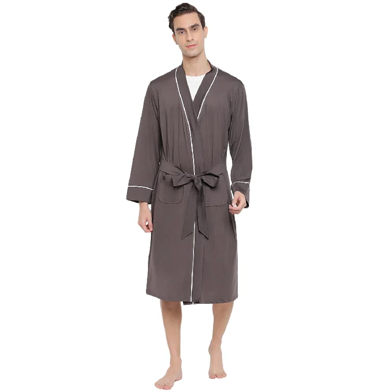 Men's spa robes with a terry - cloth interiorSuper Plush Men Luxury Robe (Petrol Grey) Men's spa robes with a terry - cloth interiorSuper Plush Men Luxury Robe (Petrol Grey)