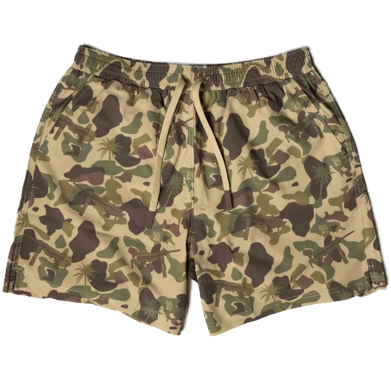 Men's Swim Shorts in Neon Colors for High - Visibility Water ActivitiesSwim Trunks - Tropical Frogskin Men's Swim Shorts in Neon Colors for High - Visibility Water ActivitiesSwim Trunks - Tropical Frogskin