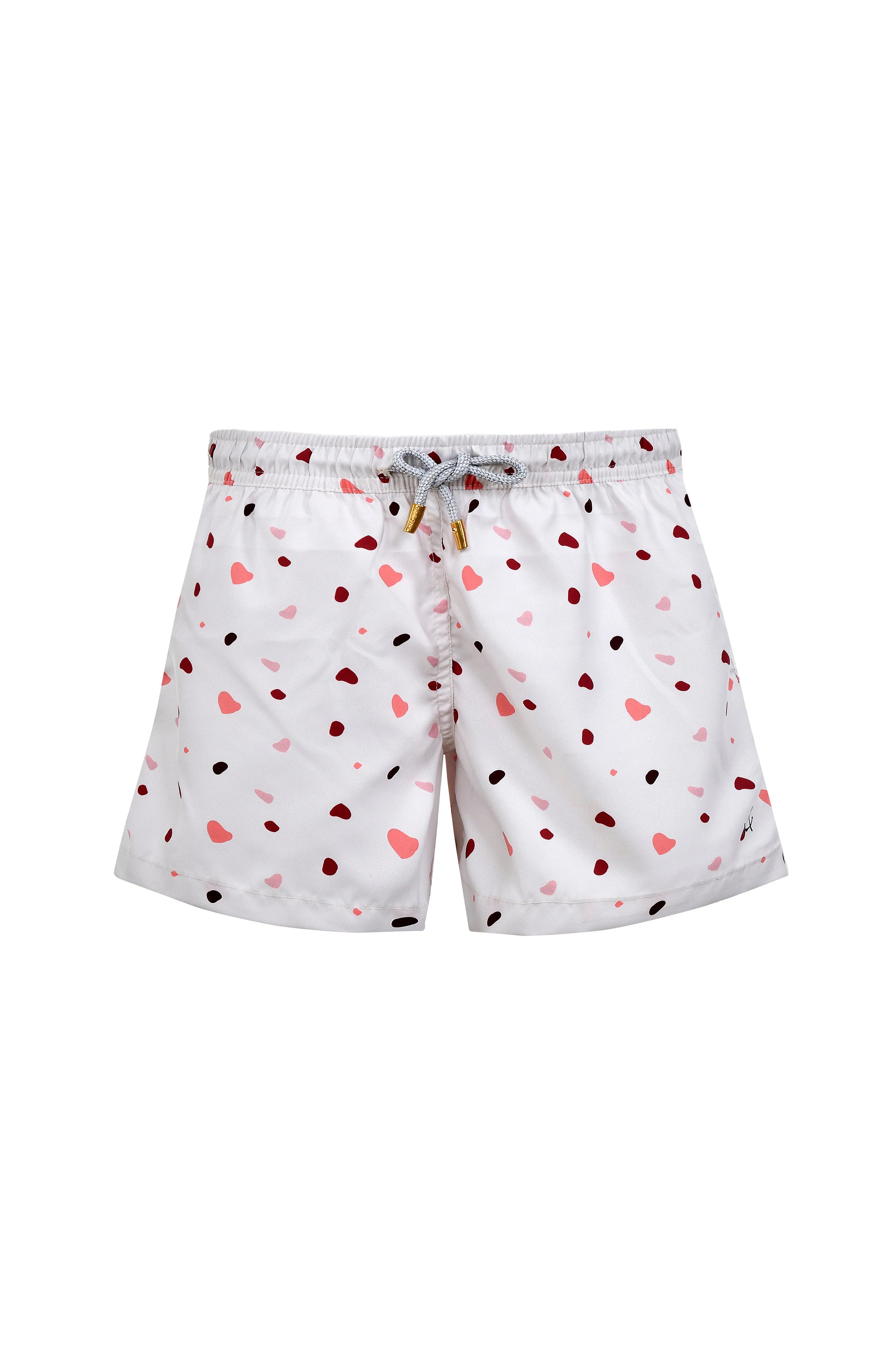 Plus Size Men's Board Shorts with Mesh Lining and Multiple Pockets for Ample StorageThe Mini Ivory Dotted Trunk Plus Size Men's Board Shorts with Mesh Lining and Multiple Pockets for Ample StorageThe Mini Ivory Dotted Trunk