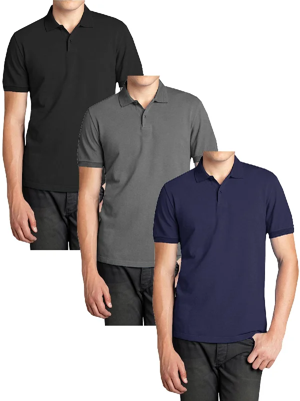 Men's Wrinkle - Resistant Polyester Blend Casual Shirts for Easy Travel and MaintenanceMen's formal - style silk blend polo shirts for special occasions3-Pack Men's Short Sleeve Pique Polo Shirts (S-5XL) Men's Wrinkle - Resistant Polyester Blend Casual Shirts for Easy Travel and MaintenanceMen's formal - style silk blend polo shirts for special occasions3-Pack Men's Short Sleeve Pique Polo Shirts (S-5XL)