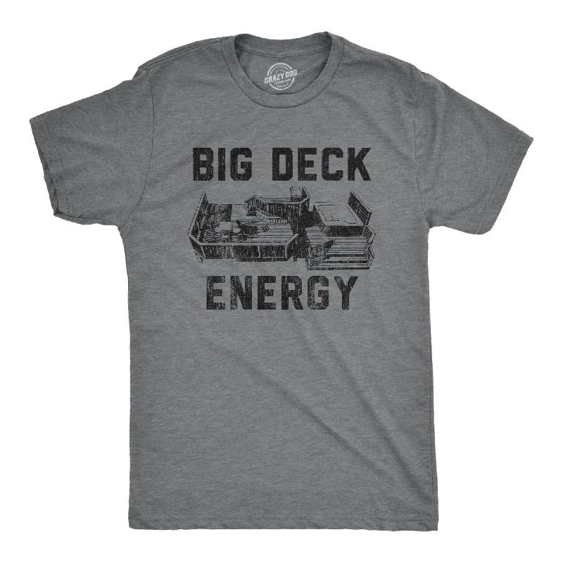 Men's distressed denim - look t - shirts with a rugged appealBig Deck Energy Men's T Shirt Men's distressed denim - look t - shirts with a rugged appealBig Deck Energy Men's T Shirt