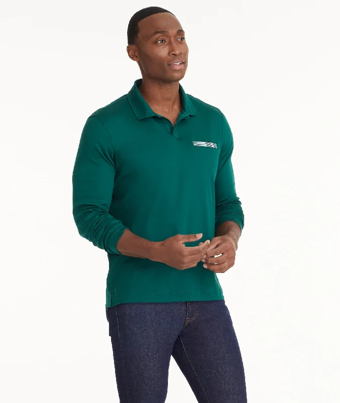 Plus Size Men's Striped Chambray Casual Shirts with a Spread Collar for a Preppy AppearanceMen's vintage - inspired retro polo shirts with unique patternsWrinkle-Free Long-Sleeve Damaschino Polo Plus Size Men's Striped Chambray Casual Shirts with a Spread Collar for a Preppy AppearanceMen's vintage - inspired retro polo shirts with unique patternsWrinkle-Free Long-Sleeve Damaschino Polo