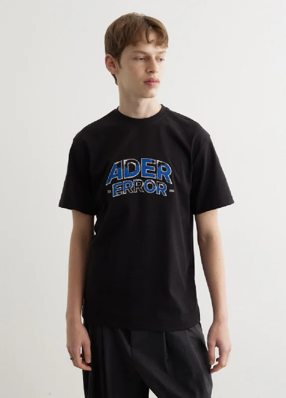 Men's button - front t - shirts with a unique artistic printDistressed Logo T-Shirt