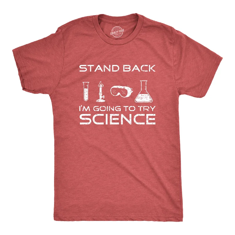 Men's v - neck muscle t - shirts for a body - building aestheticStand Back I'm Going To Try Science Men's T Shirt Men's v - neck muscle t - shirts for a body - building aestheticStand Back I'm Going To Try Science Men's T Shirt