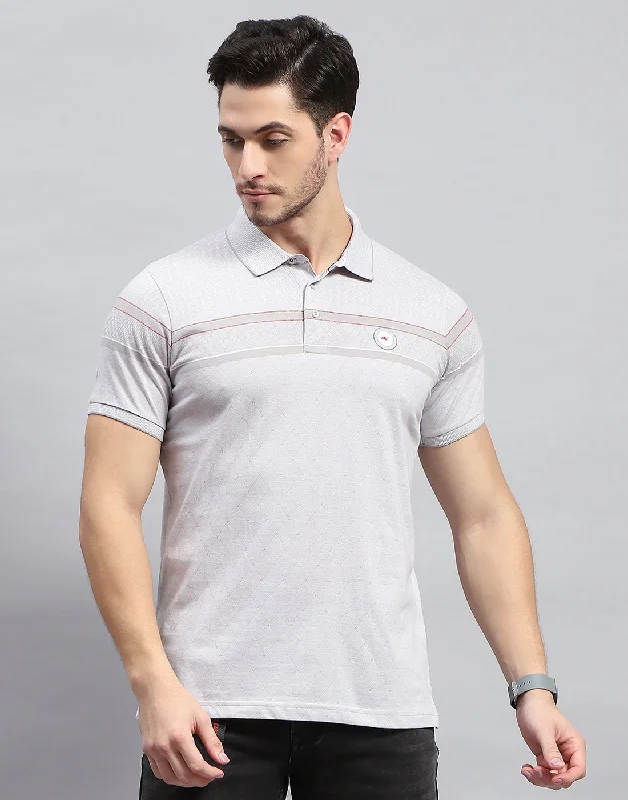 Men's Organic Cotton Casual Shirts with a Soft Handfeel for Everyday ComfortMen's two - tone stripe polo shirts with a preppy styleMen Grey Stripe Polo Collar Half Sleeve T-Shirt Men's Organic Cotton Casual Shirts with a Soft Handfeel for Everyday ComfortMen's two - tone stripe polo shirts with a preppy styleMen Grey Stripe Polo Collar Half Sleeve T-Shirt