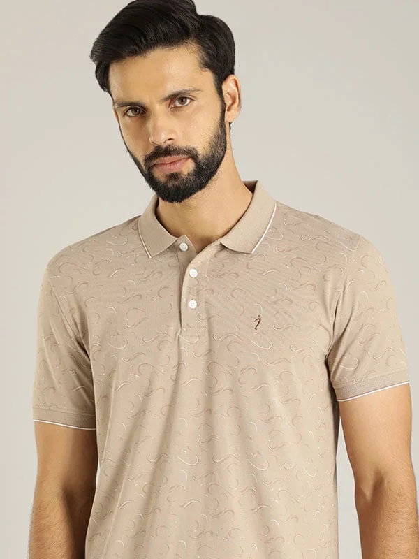 Men's Sustainable Recycled Material Casual Shirts for Eco - Conscious ConsumersMen's high - collar polo shirts with a modern twistMen Printed Polo T-Shirt