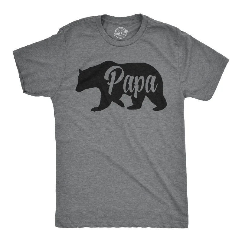 Men's slim - fit graphic t - shirts with vintage rock band printsPapa Bear Men's T Shirt Men's slim - fit graphic t - shirts with vintage rock band printsPapa Bear Men's T Shirt