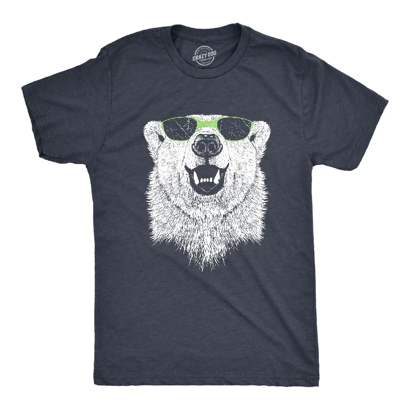 Men's lightweight performance t - shirts for running marathonsPolar Bear Wearing Sunglasses Men's T Shirt Men's lightweight performance t - shirts for running marathonsPolar Bear Wearing Sunglasses Men's T Shirt