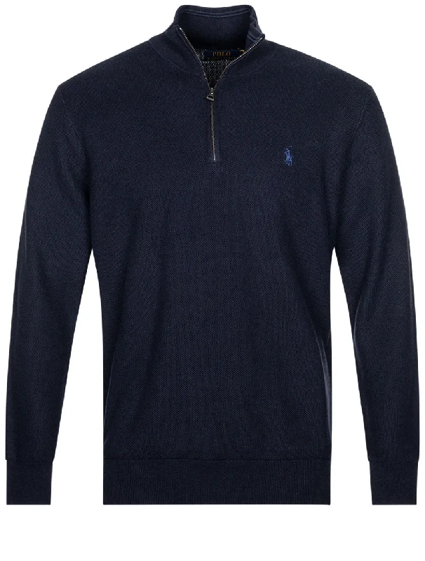 Men's Sustainable Recycled Material Casual Shirts for Eco - Conscious ConsumersHalf Zip Jumper Navy Men's Sustainable Recycled Material Casual Shirts for Eco - Conscious ConsumersHalf Zip Jumper Navy