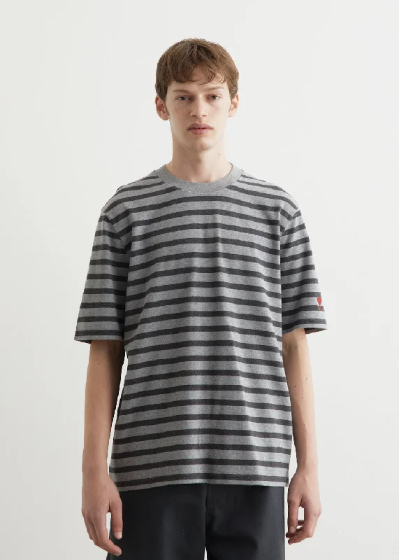 Men's smart - casual checkered t - shirts for semi - formal occasionsShort Sleeve Mariniere T-Shirt Men's smart - casual checkered t - shirts for semi - formal occasionsShort Sleeve Mariniere T-Shirt