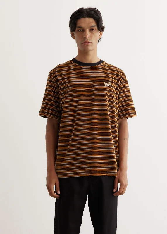 Men's plus - size pocket t - shirts with a classic lookStriped Velvet Oversized T-Shirt Men's plus - size pocket t - shirts with a classic lookStriped Velvet Oversized T-Shirt