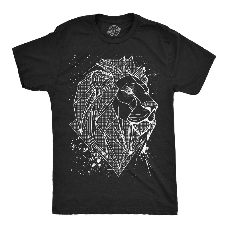 Men's mock - neck t - shirts with a modern and sleek style3D Lion Men's T Shirt