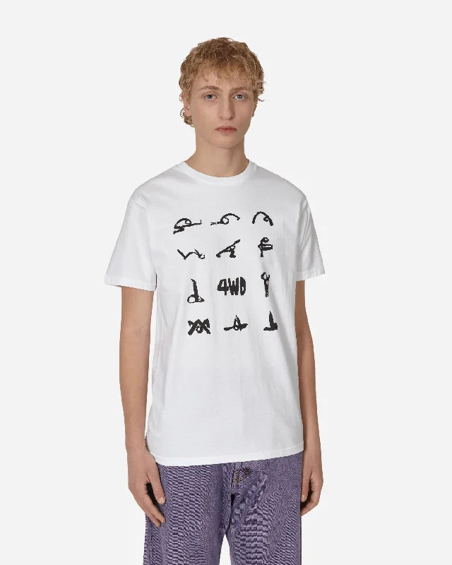 Men's thermal t - shirts with a high - neck design for cold weatherMeditation Flow T-Shirt White