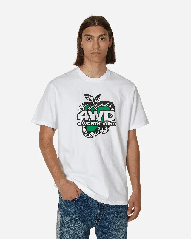 Men's button - front t - shirts with a unique artistic printSnake City T-Shirt White Men's button - front t - shirts with a unique artistic printSnake City T-Shirt White