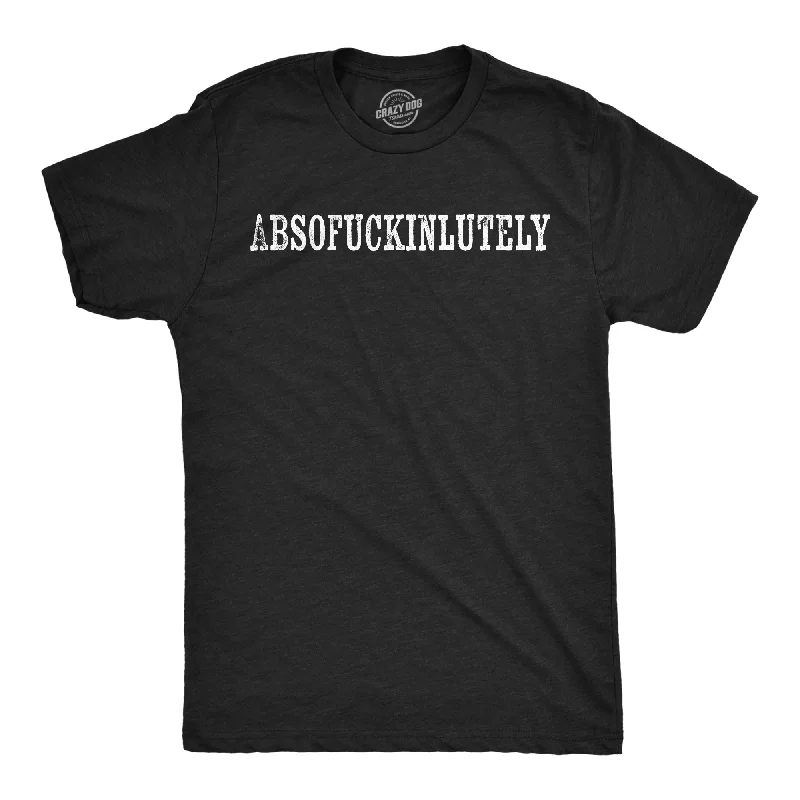 Men's mock - neck t - shirts with a modern and sleek styleAbsofuckinlutely Men's T Shirt Men's mock - neck t - shirts with a modern and sleek styleAbsofuckinlutely Men's T Shirt